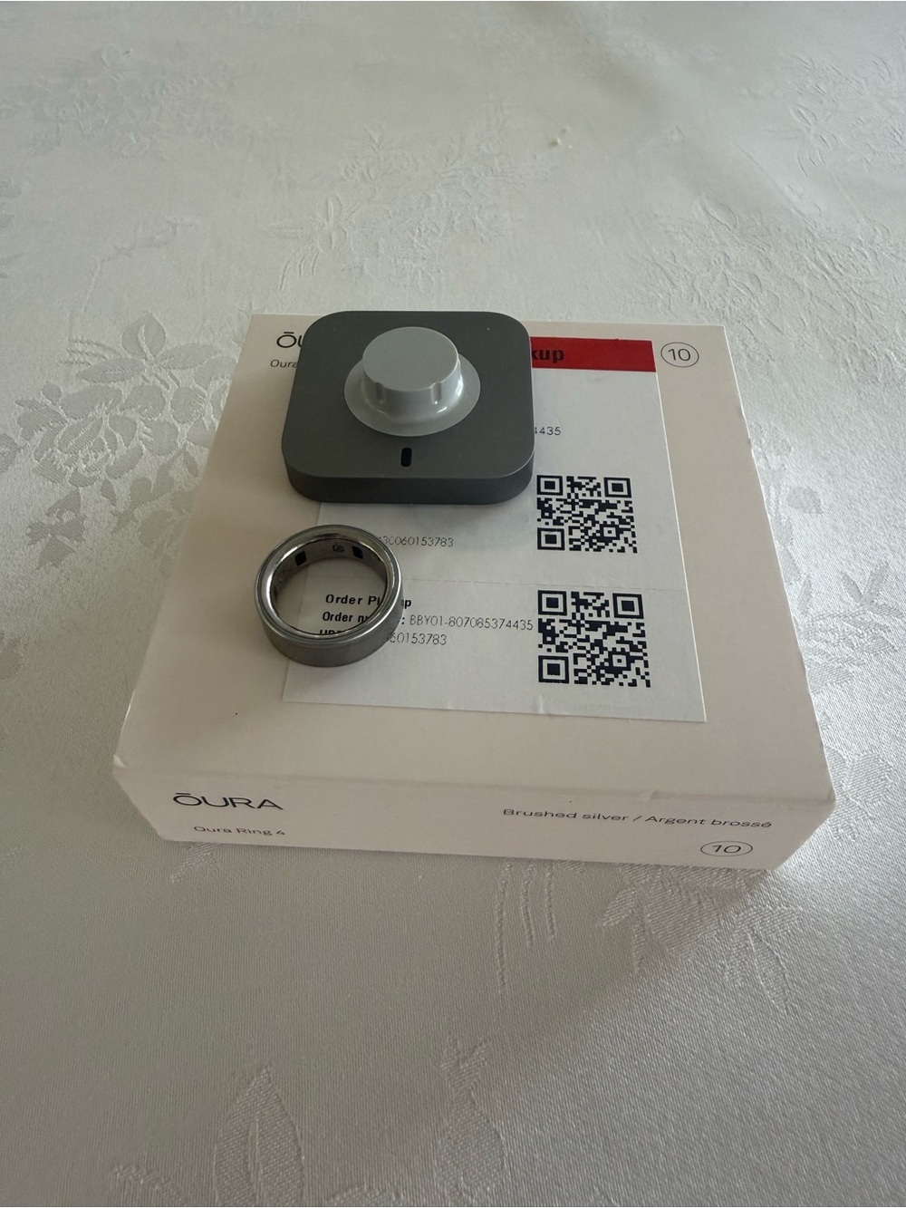 Oura Ring Gen 4 Brushed Silver (Size 10)